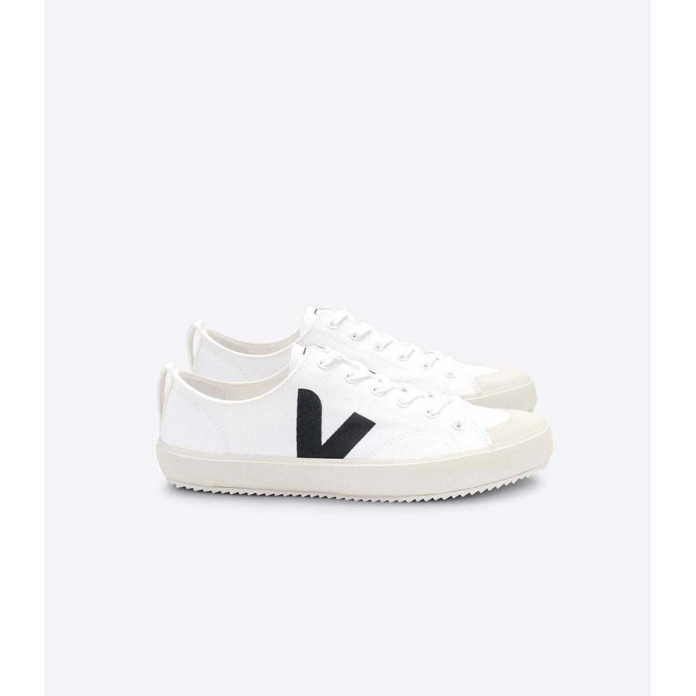 Men\'s Veja NOVA CANVAS Shoes White/Black | ZA 248NWY